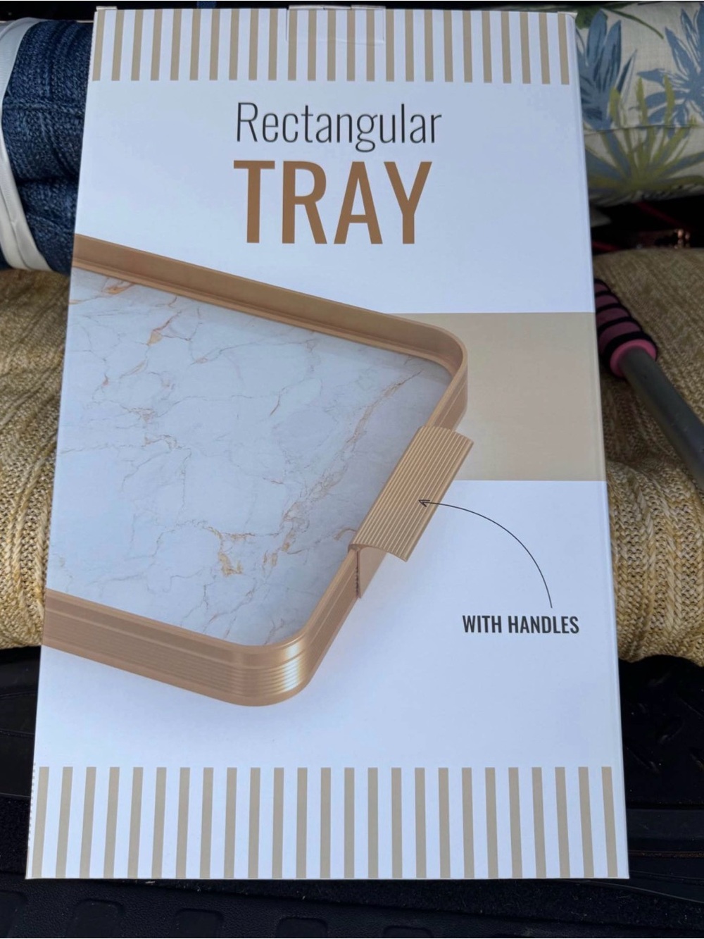 Pampa Bay marble / Gold serving tray